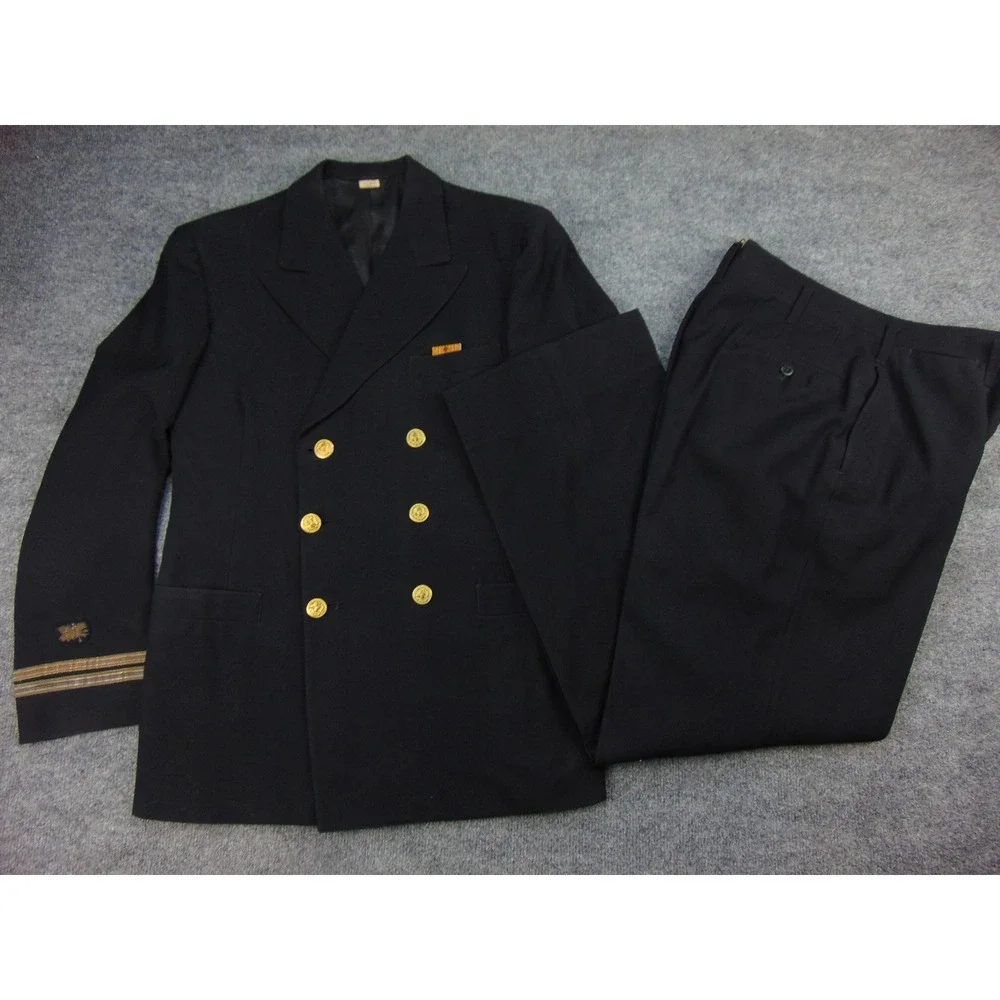 U.S. Navy Dress Blues Uniform Mens 40R 30x30 Lt Commander Vietnam NDSM Named